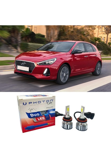 Hyundai I30 LED Xenon Sis Far Ampulü H8 Duo Yeni Seri Beyaz 2014-2020