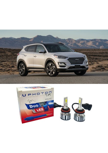 Hyundai Tucson LED Xenon Sis Far Ampulü H8 Duo Yeni Seri Beyaz 2018+