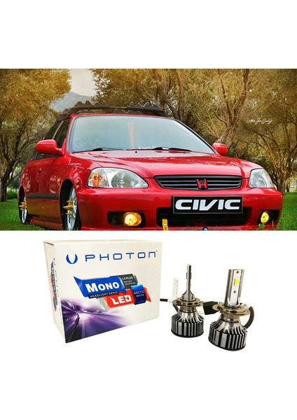 Honda Civic Ies LED Xenon Sis Far Ampulü H3 Mono Yeni Seri Beyaz 1996-2004