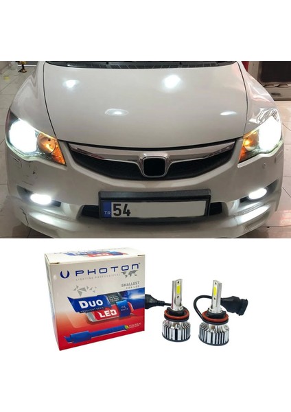 Honda Civic Fd6 LED Xenon Kısa Far Ampulü Hb4 Duo Yeni Seri Beyaz 2006-2012