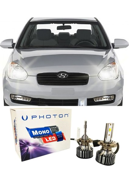 Hyundai Accent Era LED Xenon Uzun Kısa Far Ampulü H4 Mono Yeni Seri Beyaz