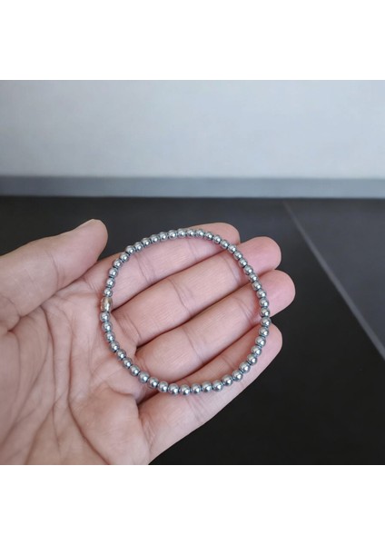 Hematit Bilekliği Açık Gri Erkek Bilekliği Renk Atmaz Kararmaz fiyatları