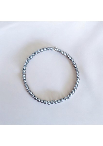 Hematit Bilekliği Açık Gri Erkek Bilekliği Renk Atmaz Kararmaz fırsatları