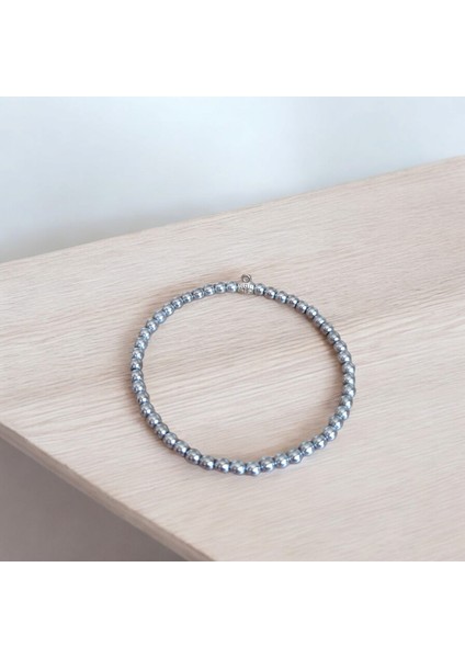 Hematit Bilekliği Açık Gri Erkek Bilekliği Renk Atmaz Kararmaz indirimleri