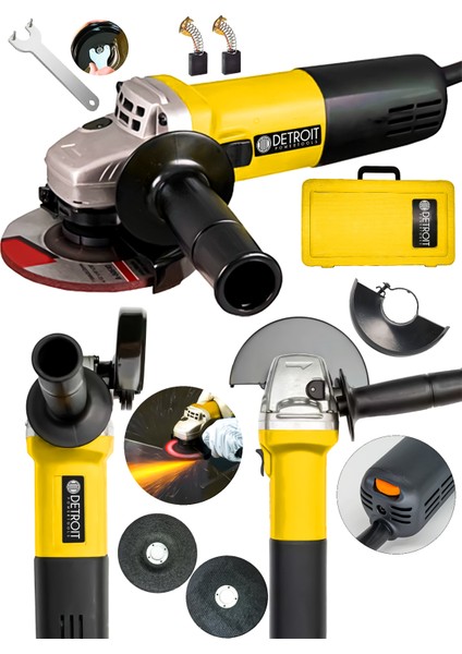 Usa Powertools Çantalı Avuç Içi Taşlama Makinası 6 Kademeli 115 mm