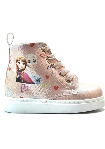 FR.0223 Siyah & Pudra Fermuarlı Kız Bebek Postal Bot