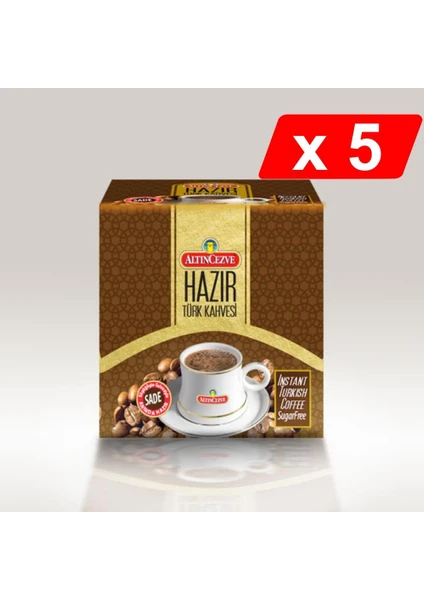 Hazır Türk Kahvesi Sade (20 Adet x 7 Gr) x 5 Paket