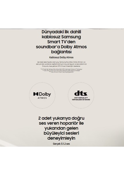 Bluetooth HDMI Optik Çoklu Bağlantı 10 Hoparlör Dolby Digital Plus, Atmos Çevresel Ses Genişletme, Pro Oyun, Uyumlu, Dts Virtual:x, Gerçek 3.1.2 Ses Ultra Slim Soundbar