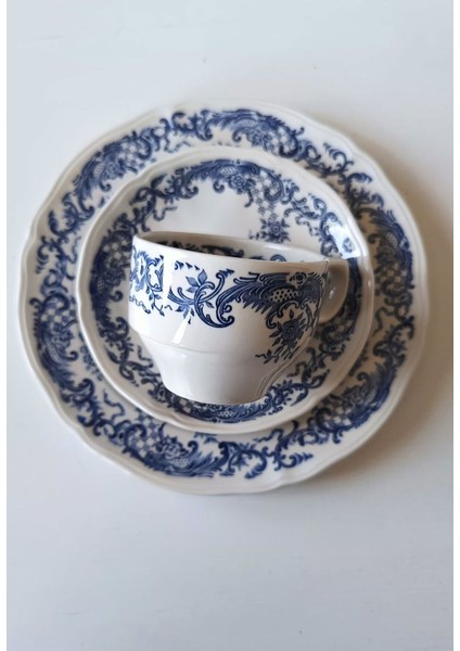 Valeria Üçlü/trio Çay Fincanı Vitro Porzellan Antıque Tea Cup & Saucers fiyatları