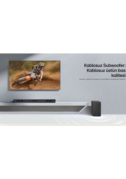 Lg 300W 2.1 Kanal , Optik, USB , Bluetooth Akıllı Bağlantı Ev Sinema Sistemi - Soundbar  Tv ile Eşleşen Tasarım, Tamamlayıcı Mükemmellik