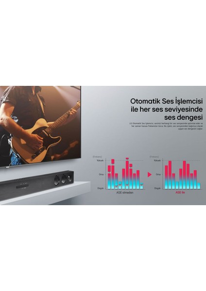 Lg 300W 2.1 Kanal , Optik, USB , Bluetooth Akıllı Bağlantı Ev Sinema Sistemi - Soundbar  Tv ile Eşleşen Tasarım, Tamamlayıcı Mükemmellik