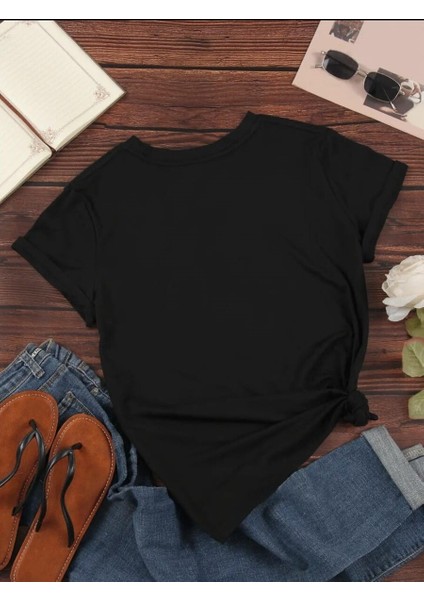 Stıl X Renkli Kelebekler Baskılı Kadın T-Shirt fiyatları