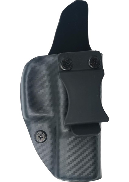 Glock 26 Için Uyumlu Kydex Kadife Kaplamalı Silah Kılıfı Karbon