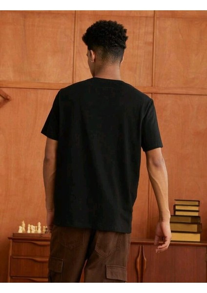 Stıl X Harry Potter Hogwarts Baskılı Bisiklet Yaka %100 Pamuklu T-Shirt