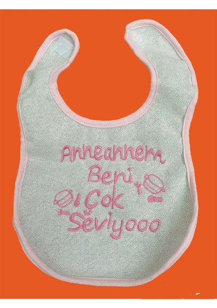 Alp Kids Anneanem Beni Çok Seviyooo Cırtcırtlı Bebek Mama Önlüğü