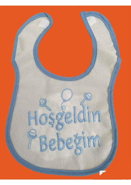 Alp Kids Hoşgeldin Bebeğim Cırtcırtlı Bebek Mama Önlüğü