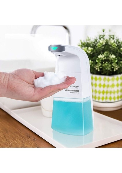 Plastik Svrm Sensorlu Sıvı Sabunluk Kopuk Verici 21X10X5CM Banyo Seti Beyaz