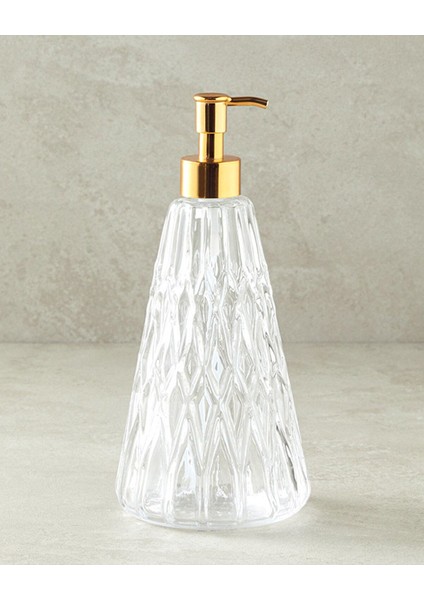Altın Valeria Cam Banyo Sıvı Sabunluk Gold Cam