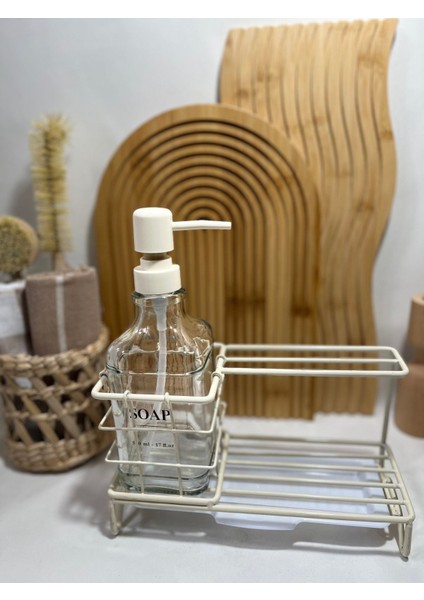 Cam Standlı Sabunluk Seti, Standlı Sabunluk, Standlı Sıvı Sabunluk Beyaz fiyatları