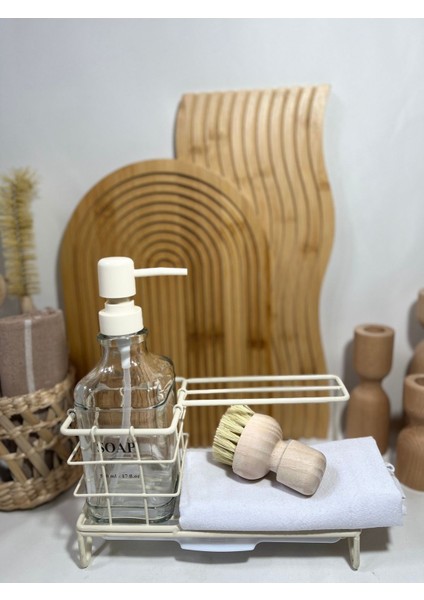 Cam Standlı Sabunluk Seti, Standlı Sabunluk, Standlı Sıvı Sabunluk Beyaz modelleri