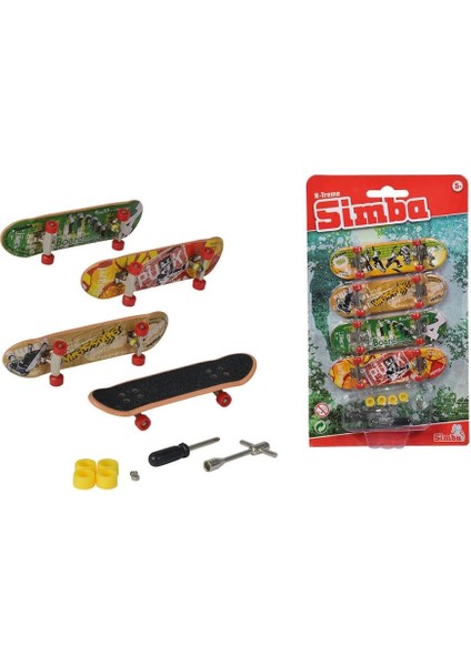 Nessi World Nessiworld 103306084 Finger Skateboard Kaykay Seti -Simba