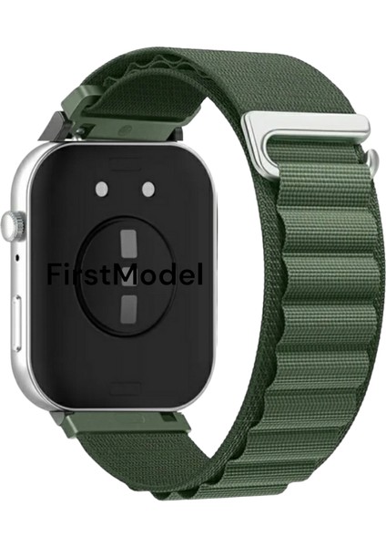 Huawei Watch Fit 3,4,4 Pro Uyumlu Alpine Bant Kordon Pim Çevirici Aparatı ile Akıllı Pimli Haki