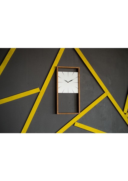 Modern Ahşap Modern Duvar Saati 60 x 30 Kahverengi fiyatları
