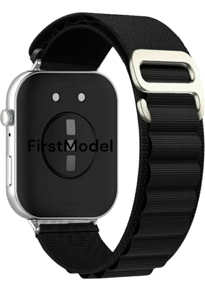 Huawei Watch Fit 3,4,4 Pro Uyumlu Alpine Bant Kordon Pim Çevirici Aparatı ile Akıllı Pimli Siyah