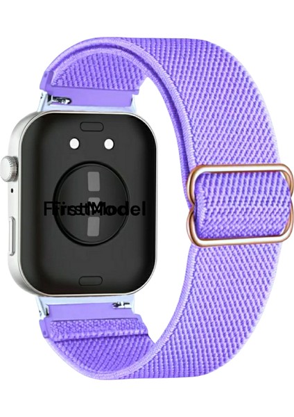 Huawei Watch Fit 3,4,4 Pro Uyumlu Örgü Tokalı Bant Kordon Pim Çevirici Aparatı ile Akıllı Pimli Lila