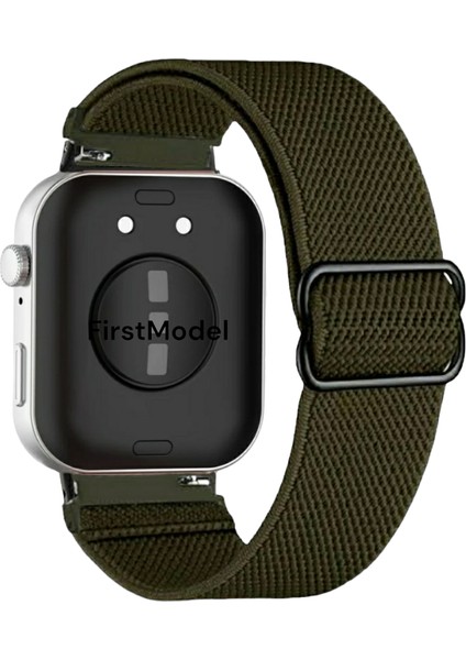Huawei Watch Fit 3,4,4 Pro Uyumlu Örgü Tokalı Bant Kordon Pim Çevirici Aparatı ile Asker Yeşil