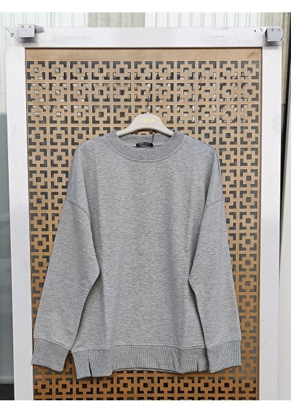 Kadın Sweetshirt Gri - S