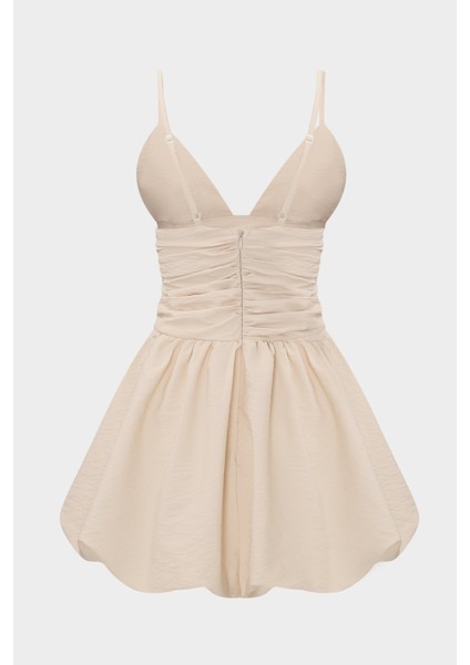 Askılı Beli Drape Detaylı Mini Kadın Balon Elbise fiyatları