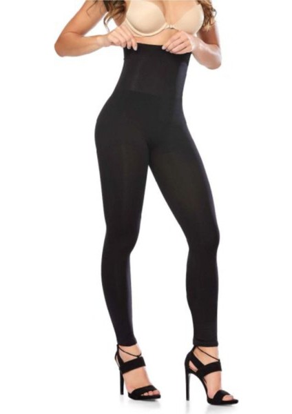 Tayt Korse Tayt 2 Beden Ince Gösteren Extra Yüksek Bel Toparlayıcı Sıkılaştırıcı Korse Tayt Örme Te