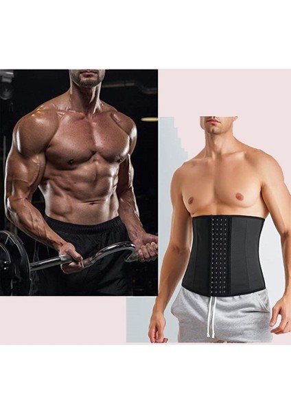Orta Tvigoso Model Sırt ve Bel Korsesi 4 Aşamalı (Kademeli) Sporcu Latex Korse Siyah Renk Tekli Sli fırsatları