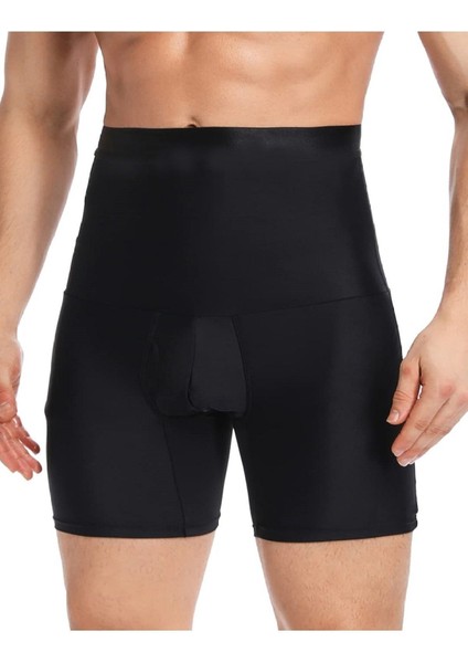 Örme Danni Model Göbek Eriten Korse Boxer Spor Korse Bel Göbek Toparlayan Slikonlı Boxer Siyah Renk modelleri