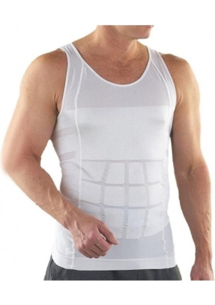 Sıkılaştırıcı Erkek Beyaz Slim Fit Göğüs Toparlayıcı Şekillendirici Korse Atlet Dokuma Beyaz 1'li fiyatları