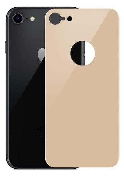 7/8 Uyumlu Tam Kaplayan Temperli Arka Koruyucu Cam (Gold)