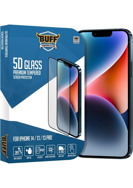 iPhone 14/13/13 Pro 5d Glass Ekran Koruyucu