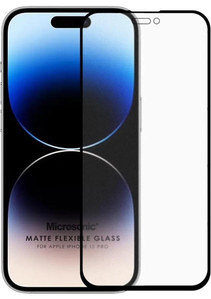 Ekran Koruyucu Apple iPhone 15 Pro Için Seramik Matte Flexible Ekran Koruyucu Siyah