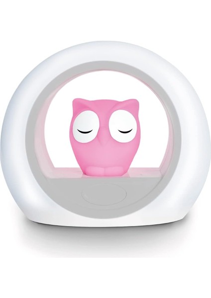 Kids Lou Ağlama Sensörlü Baykuş Gece Lambası, Pembe
