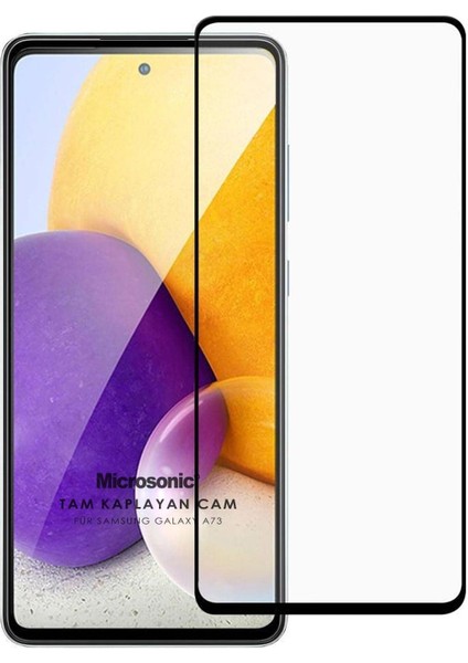 Samsung Galaxy A73 5g Tam Kaplayan Temperli Cam Ekran Koruyucu Siyah