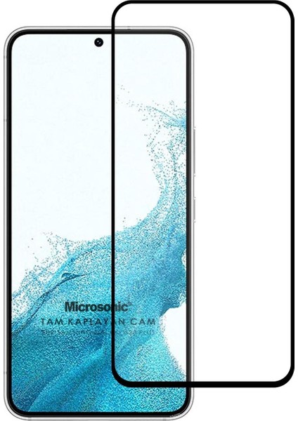 Samsung Galaxy S23 Plus Tam Kaplayan Temperli Cam Ekran Koruyucu Siyah