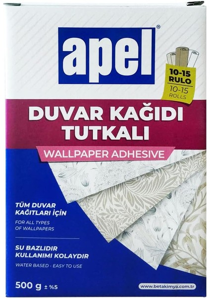 Duvar Kağıdı Yapıştırıcısı 500 G, Çok Renkli