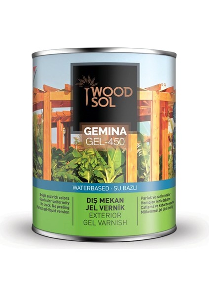 Gemina Dış Mekan Ahşap Jel Vernik 0.75 Lt 9300 Wenge