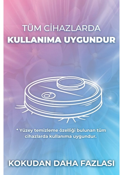 Beyaz Sabun ve Bebek Pudrası Akıllı Robot Suyu, Robot Süpürge Deterjanı, Yüzey Temizleyici Set 250ML