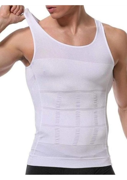 Slip Erkek Atlet Korse Bel Göğüs Toparlayıcı Göbek Gizleyen Korse Orta Sıkılaştırıcı Tekli Dokuma B