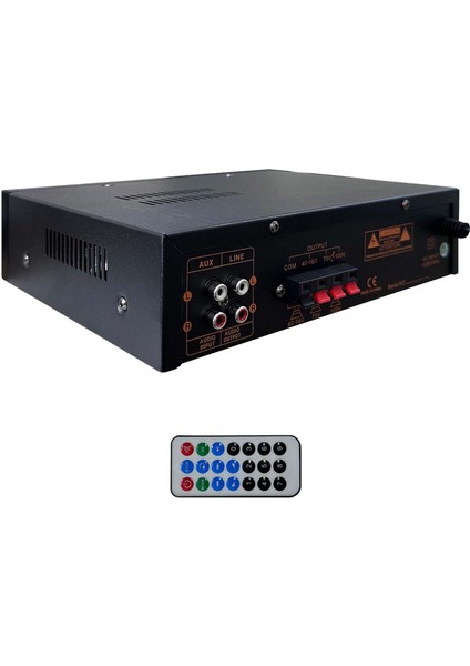 Hepa Merz LV-200 100V Trafolu ve 4-16 Ohm Mixer Amfi 200W Anfi Bluetooth USB