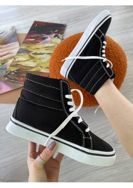 Unisex Siyah Günlük Rahat Bilekli Spor Bot Ayakkabı fiyatları
