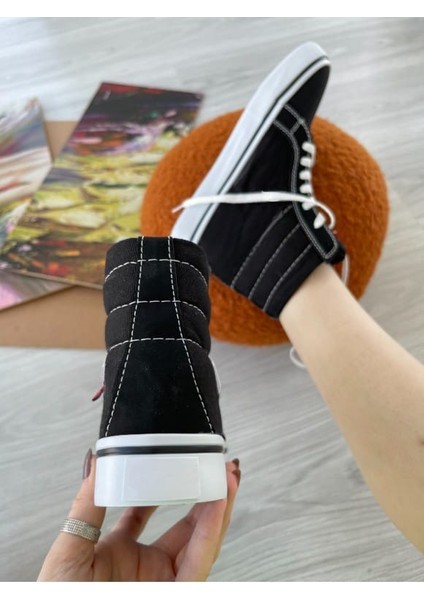 Unisex Siyah Günlük Rahat Bilekli Spor Bot Ayakkabı modelleri