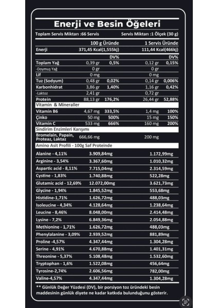 Whey Isolate Protein 2000G Gr 66 Servis Vişne Brownie